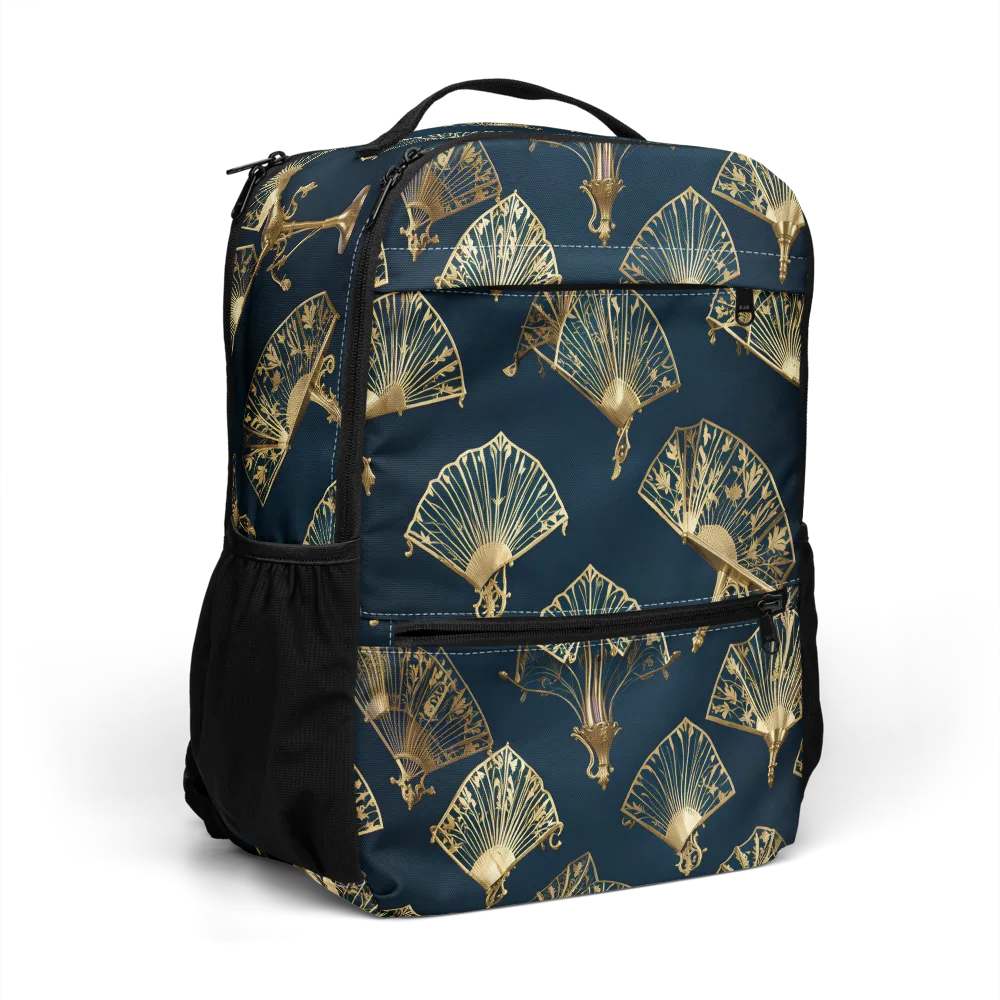 Gilded Fan Salon on Utility Backpack — Right Front