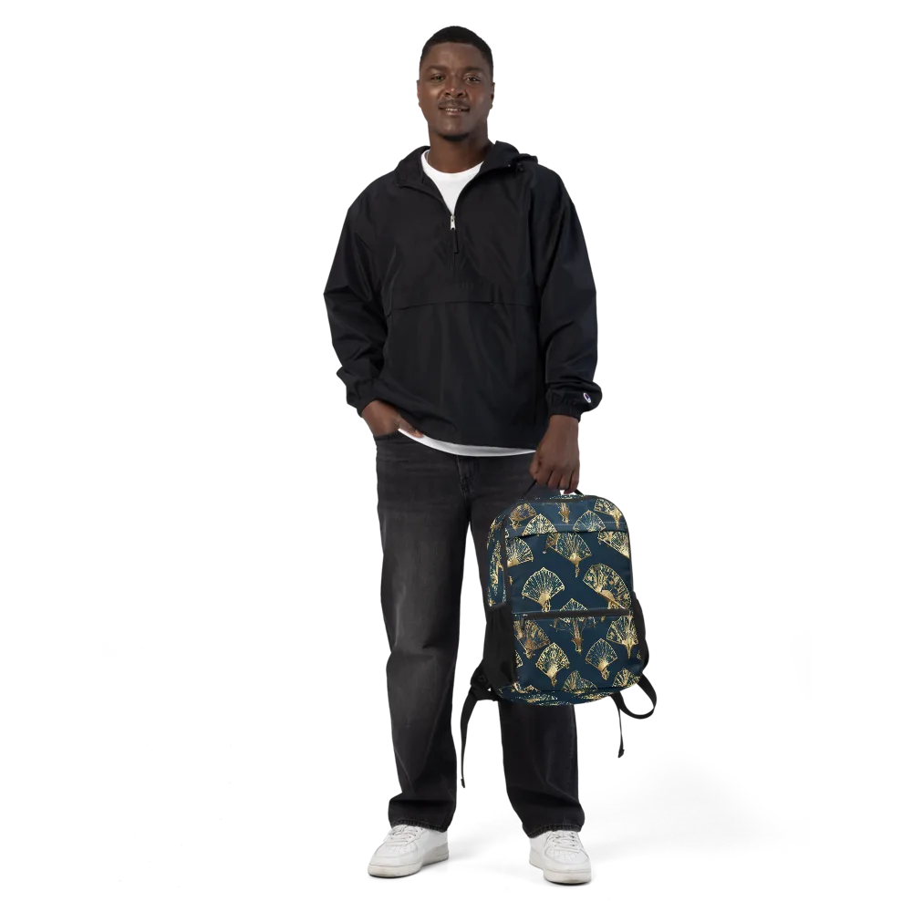 Gilded Fan Salon on Utility Backpack — Front