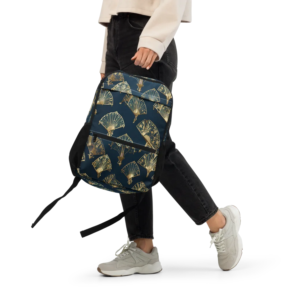 Gilded Fan Salon on Utility Backpack — Front