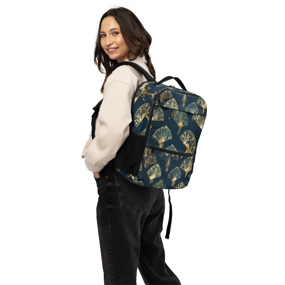 Gilded Fan Salon on Utility Backpack — Back