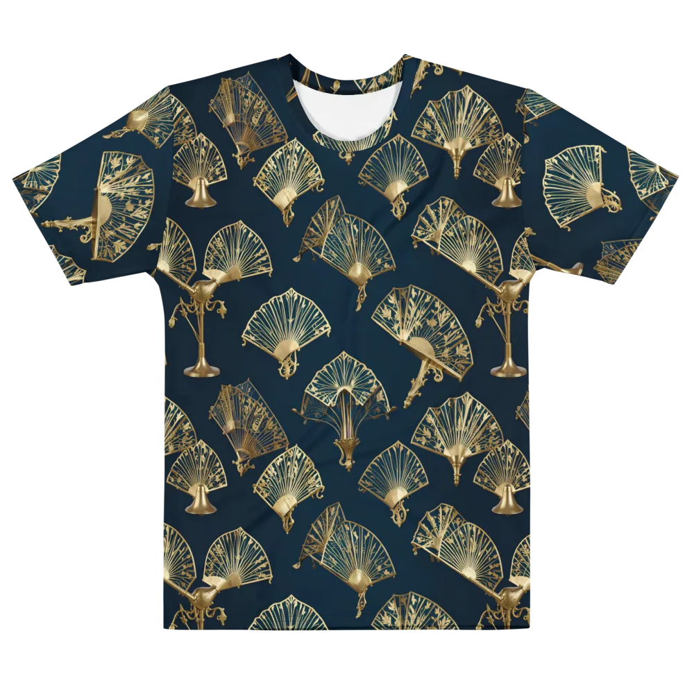 Gilded Fan Salon on Men's Cotton Crew Neck T-Shirt — Front