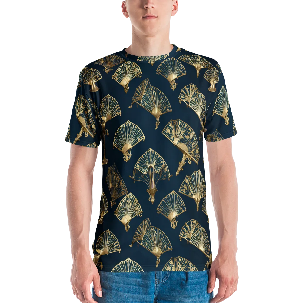 Gilded Fan Salon on Men's Crew Neck T-Shirt — Front