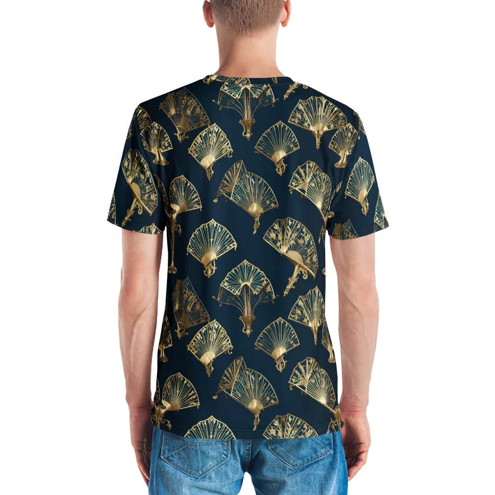 Gilded Fan Salon on Men's Crew Neck T-Shirt — Back