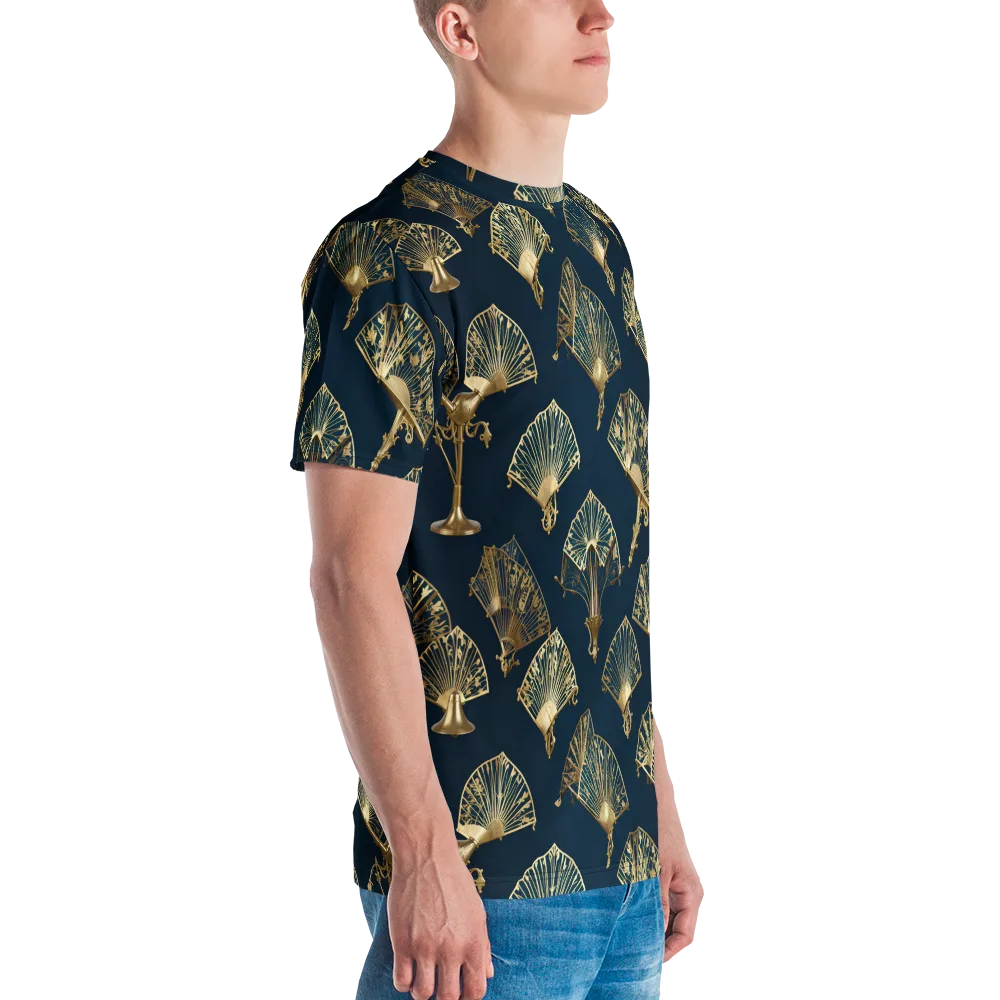 Gilded Fan Salon on Men's Crew Neck T-Shirt — Right