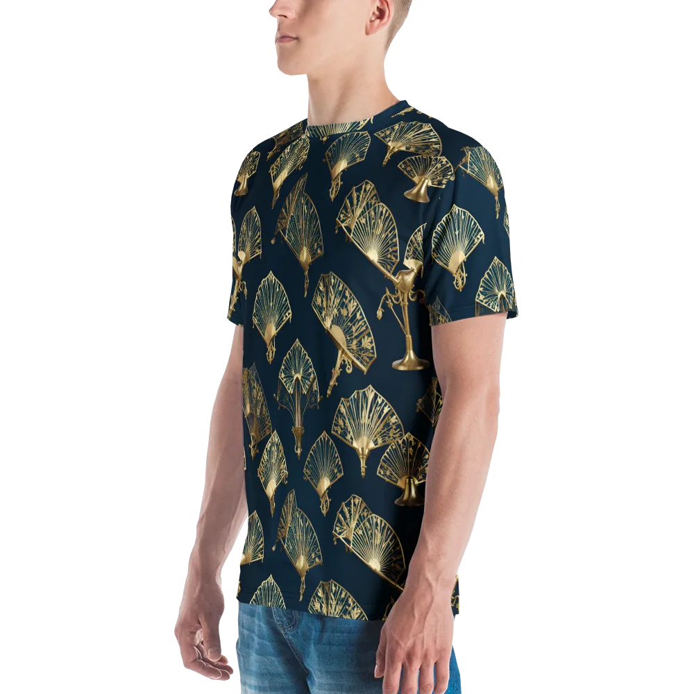 Gilded Fan Salon on Men's Crew Neck T-Shirt — Left