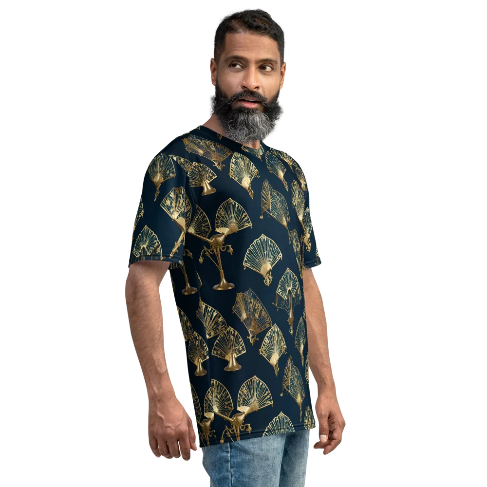 Gilded Fan Salon on Men's Crew Neck T-Shirt — Right