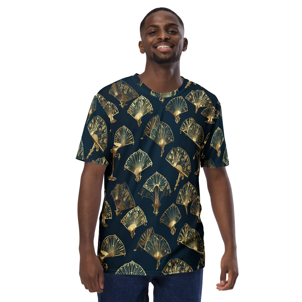 Gilded Fan Salon on Men's Crew Neck T-Shirt — Front