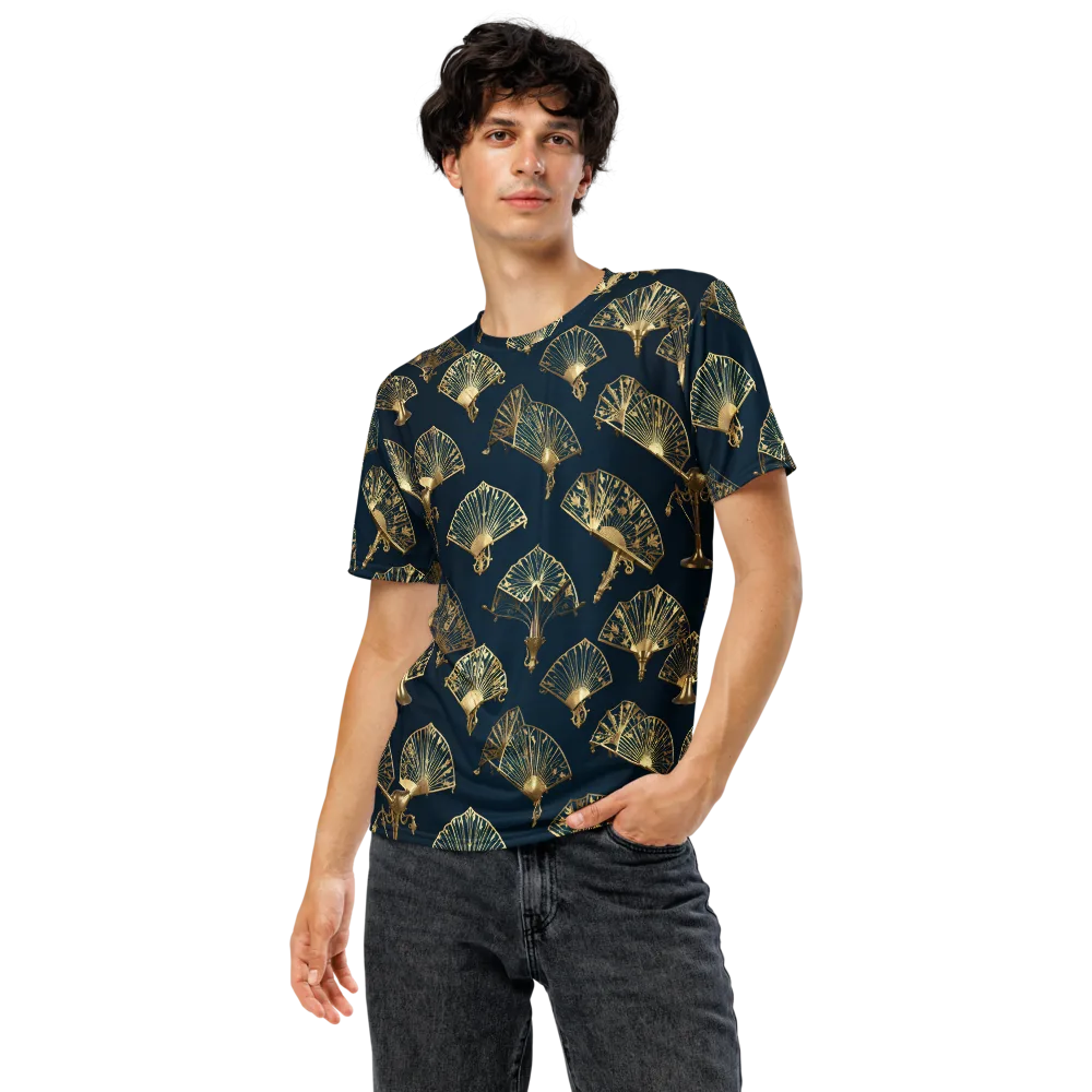 Gilded Fan Salon on Men's Crew Neck T-Shirt — Front