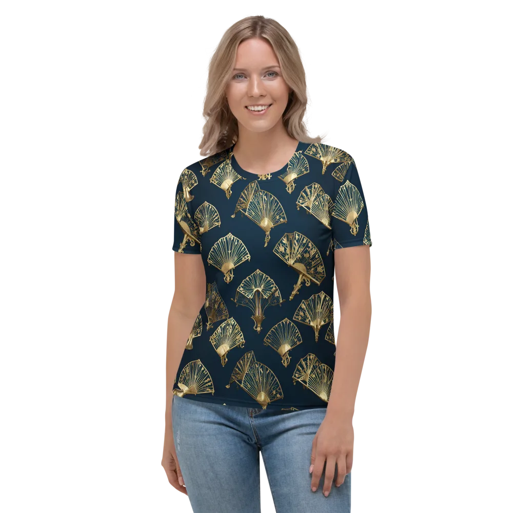 Gilded Fan Salon on Women's Crew Neck T-Shirt — Front