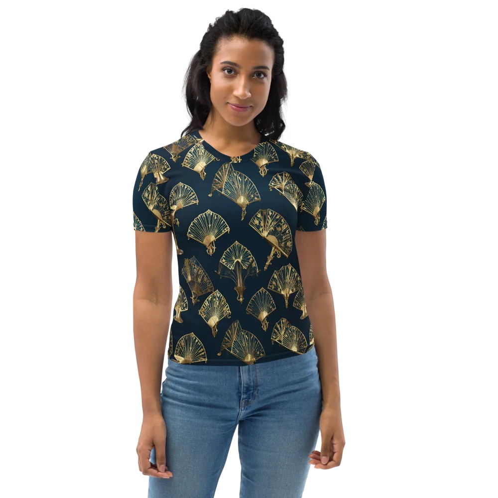 Gilded Fan Salon on Women's Crew Neck T-Shirt — Front