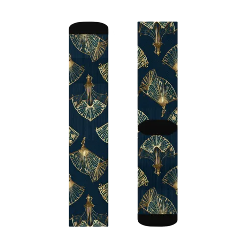 Gilded Fan Salon on a Socks