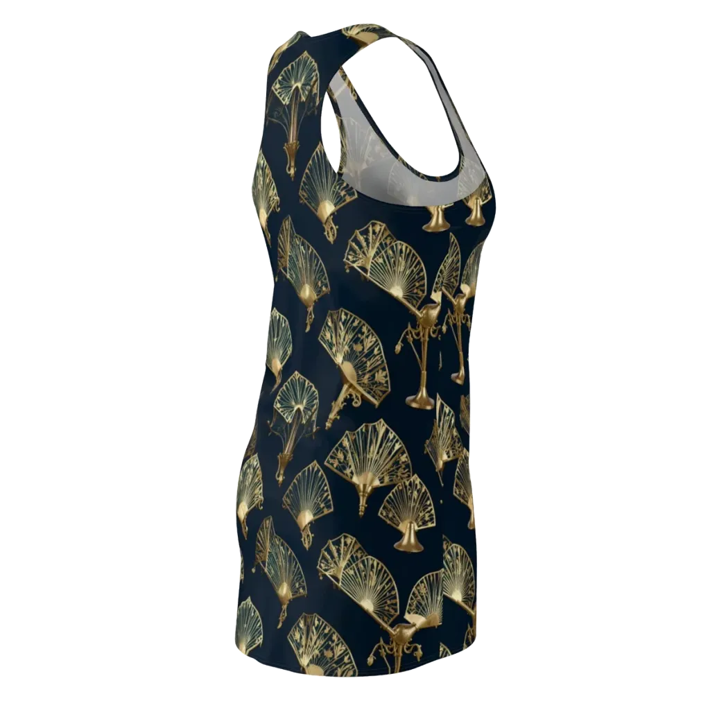 Gilded Fan Salon on Racerback Dress — Back Side