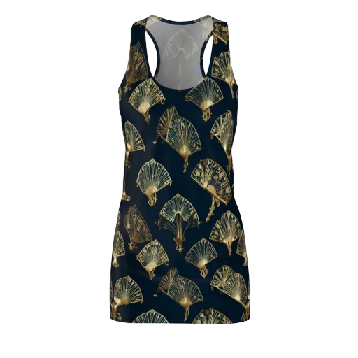 Gilded Fan Salon on a Racerback Dress