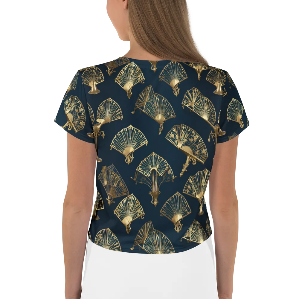 Gilded Fan Salon on Crop Tee — Back