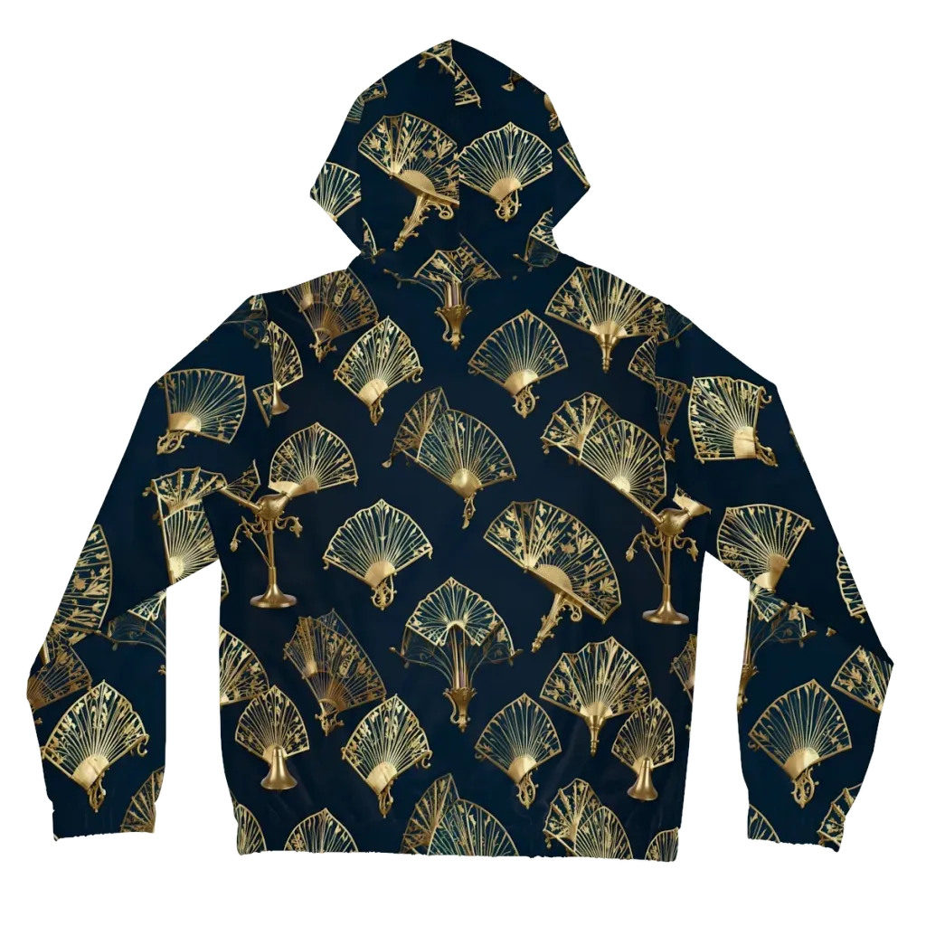 Gilded Fan Salon on Women's Full-Zip Hoodie — Back