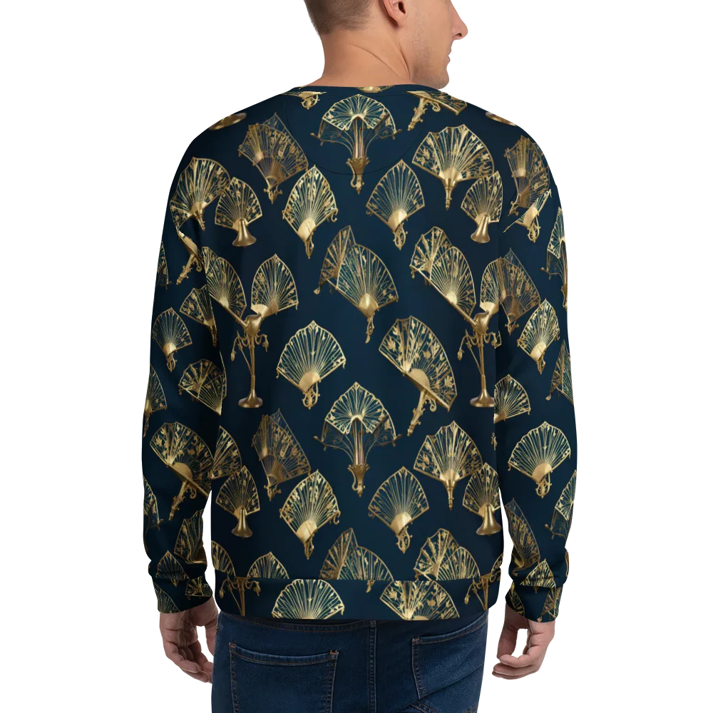 Gilded Fan Salon on Sweatshirt — Back