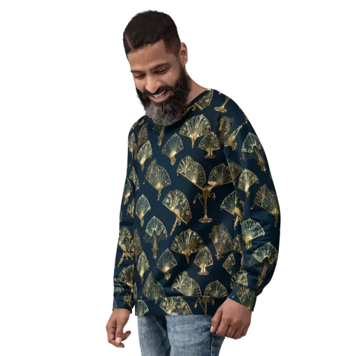 Gilded Fan Salon on a Sweatshirt