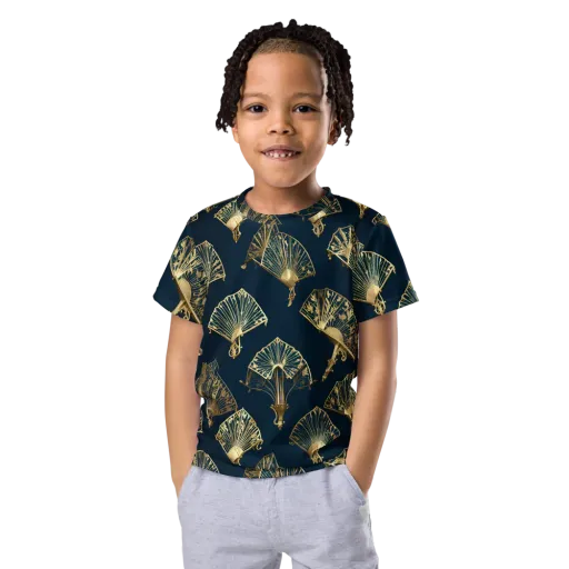 Gilded Fan Salon on a Kids Crew Neck T-Shirt