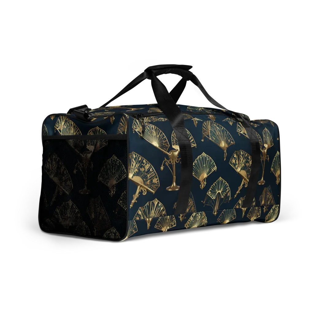 Gilded Fan Salon on Duffle Bag — Right Front