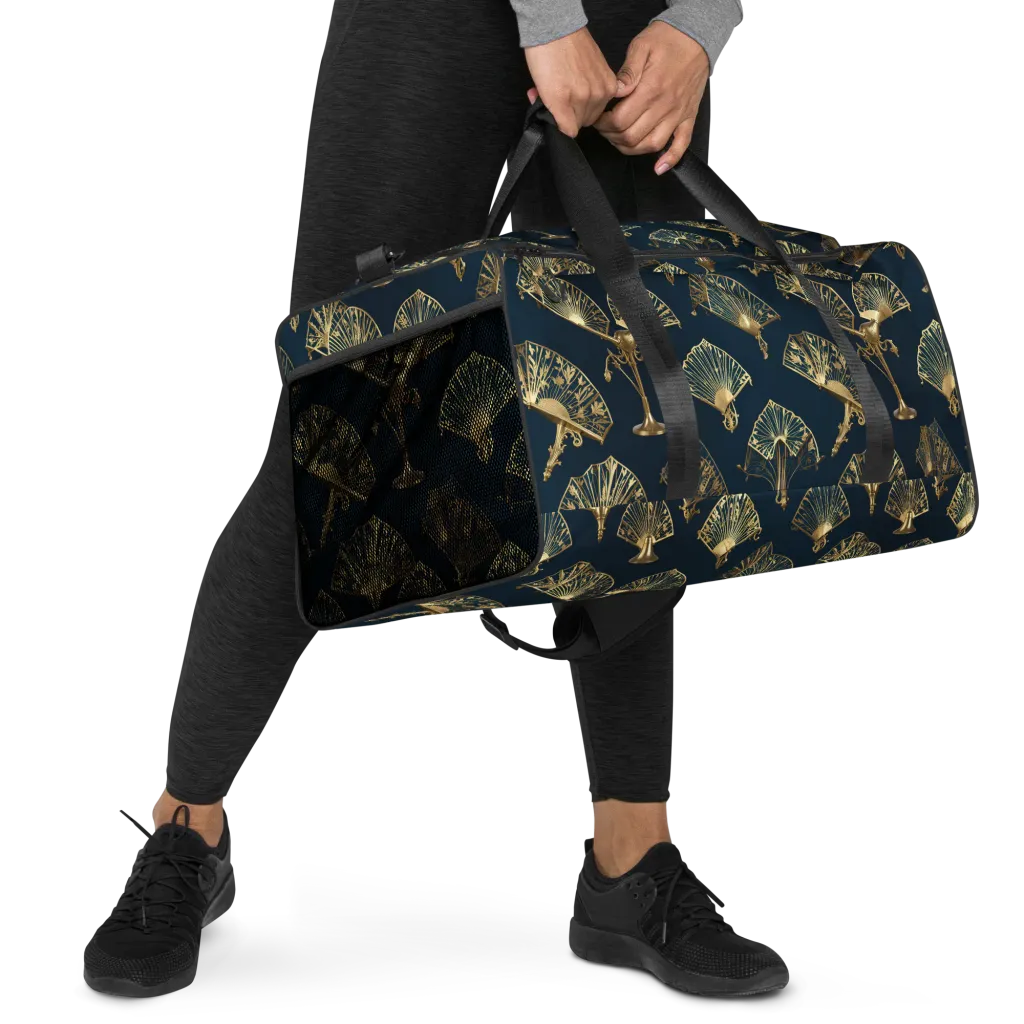 Gilded Fan Salon on Duffle Bag — Right Front