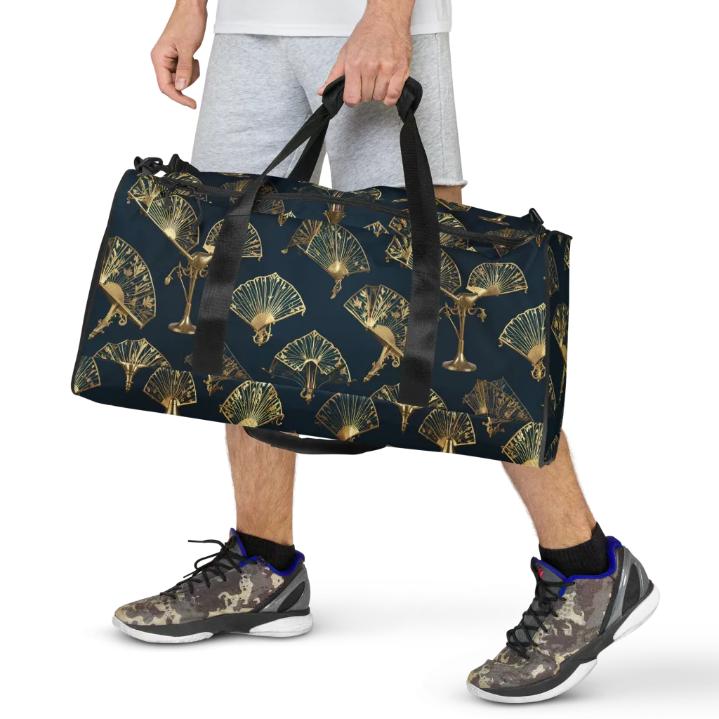 Gilded Fan Salon on Duffle Bag — Front