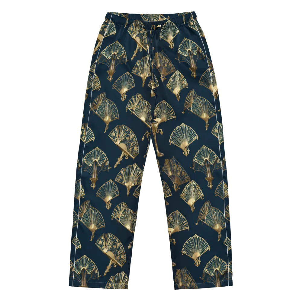 Gilded Fan Salon on Women's Pajama Pants — Front