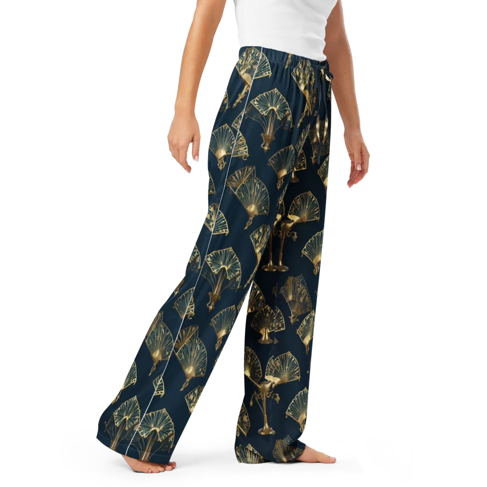 Gilded Fan Salon on Women's Pajama Pants — Right Front