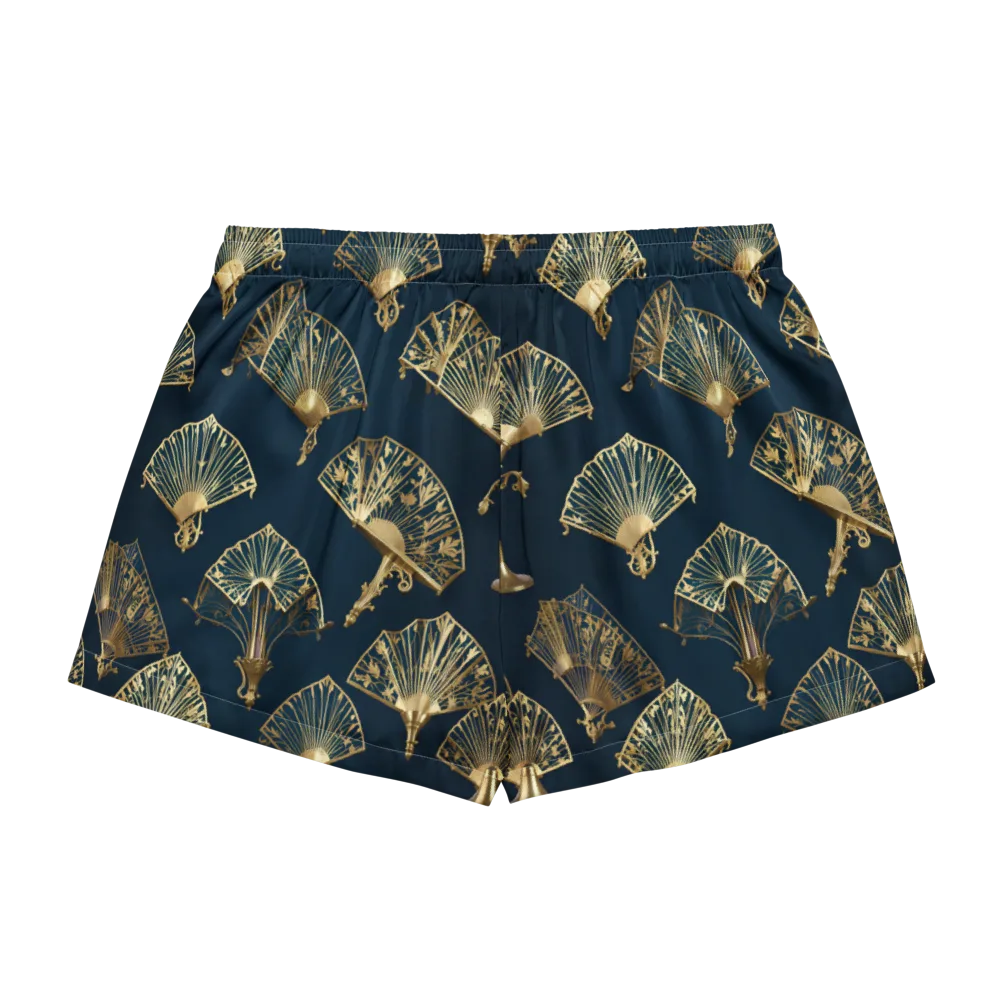 Gilded Fan Salon on Women's Pajama Shorts — Back