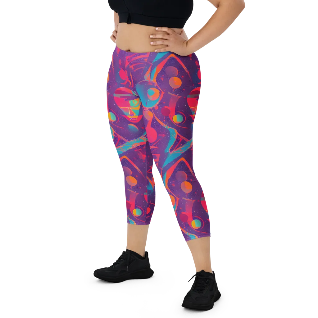 Spheric Rhapsody on Capri Leggings — Front