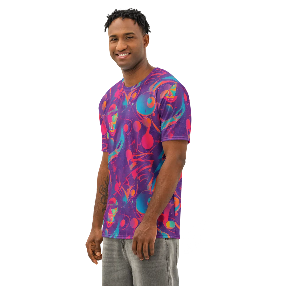 Spheric Rhapsody on Men's Cotton Crew Neck T-Shirt — Left Front