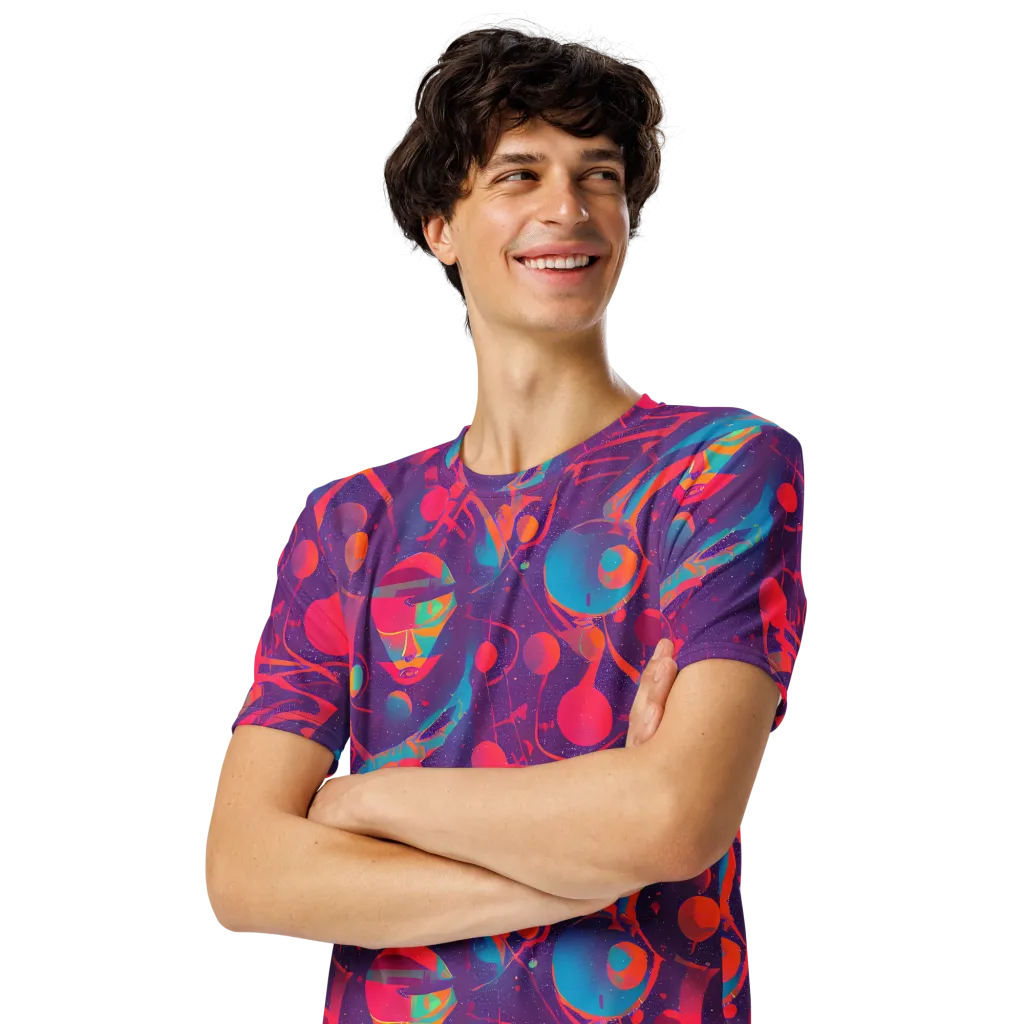 Spheric Rhapsody on Men's Crew Neck T-Shirt — Left Front