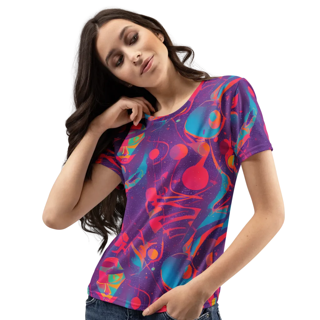 Spheric Rhapsody on Women's Crew Neck T-Shirt — Left Front