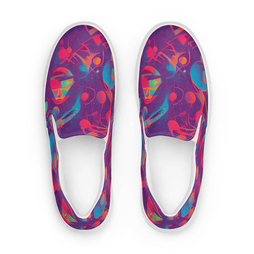 Spheric Rhapsody on Men's Slip-On Canvas Shoes — Front