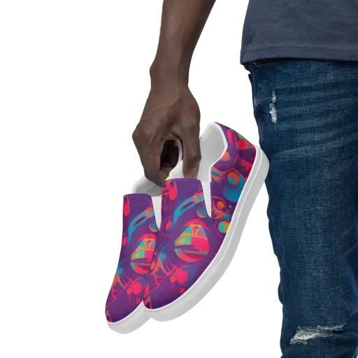 Spheric Rhapsody on a Men's Slip-On Canvas Shoes