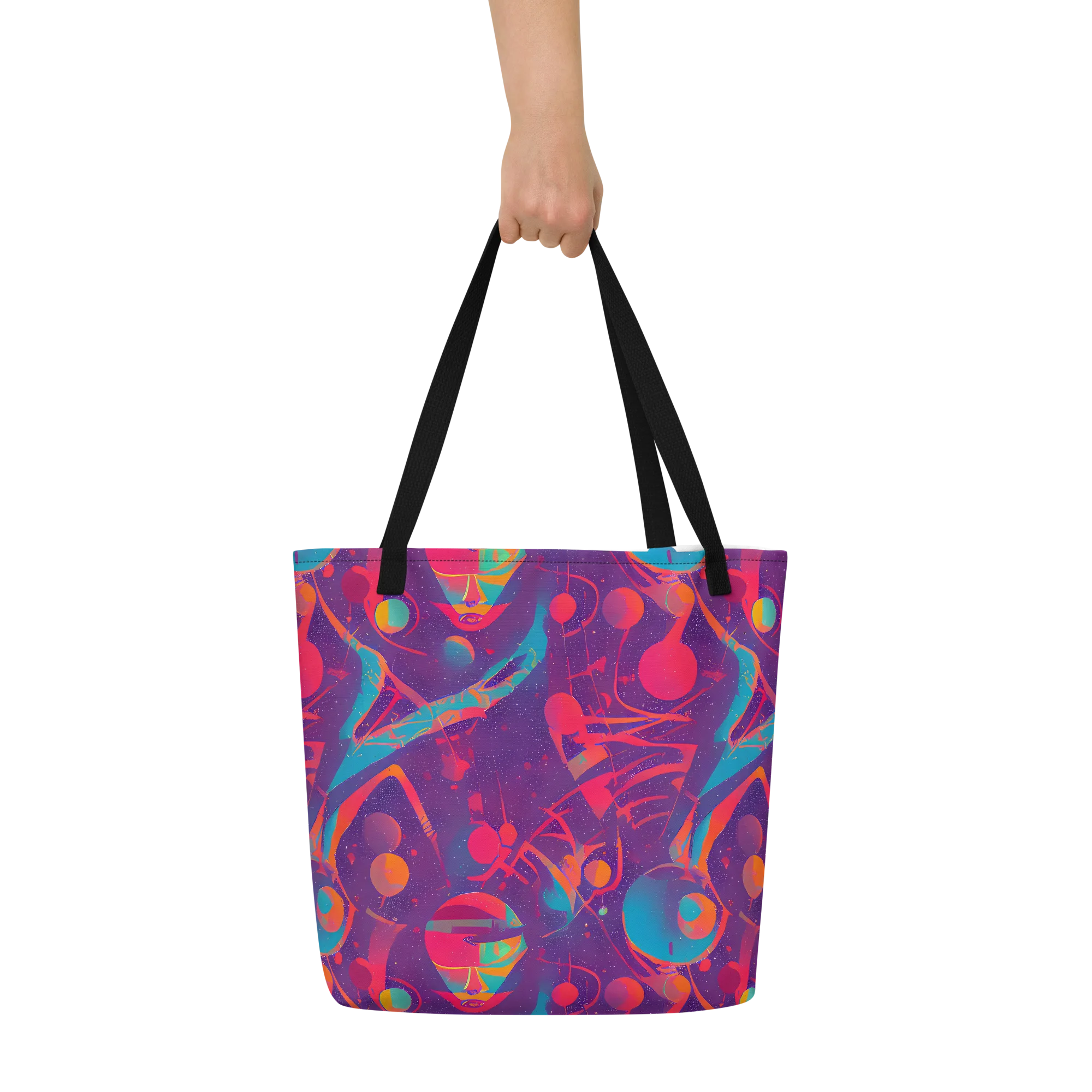 Spheric Rhapsody on Large Tote Bag W/ Pocket — Front
