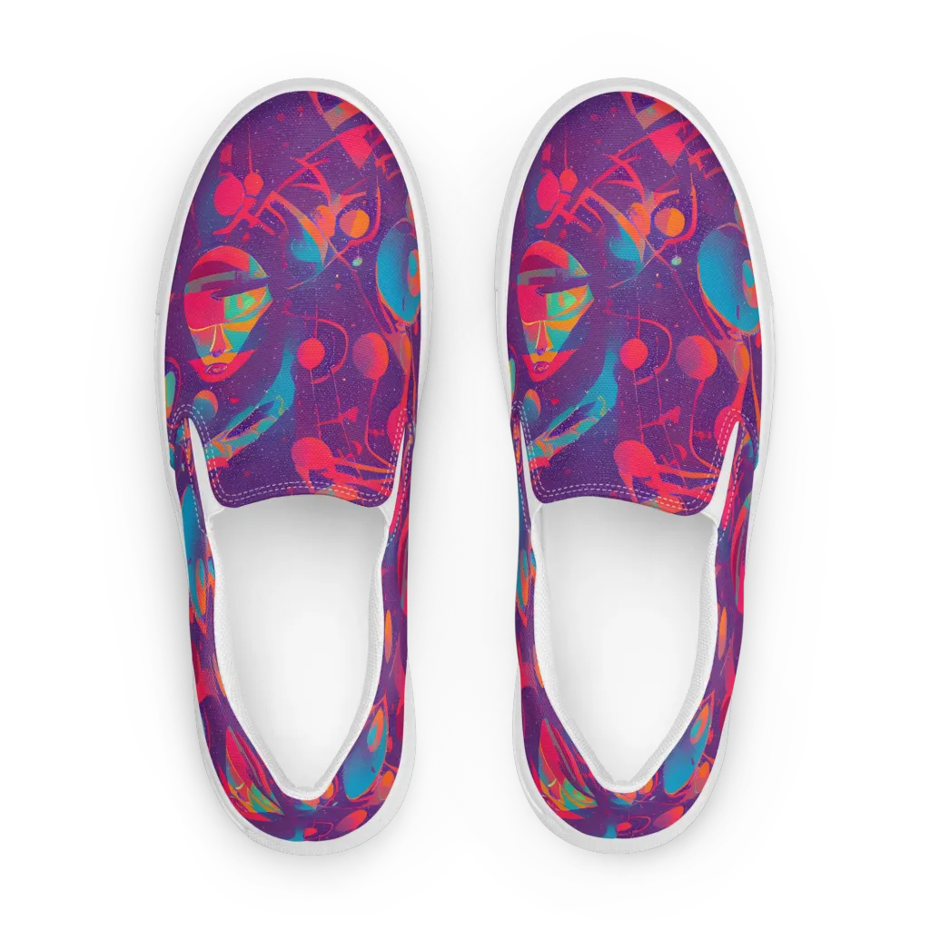 Spheric Rhapsody on Women's Slip-On Canvas Shoes — Front