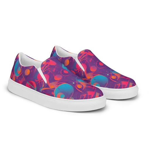 Spheric Rhapsody on a Women's Slip-On Canvas Shoes