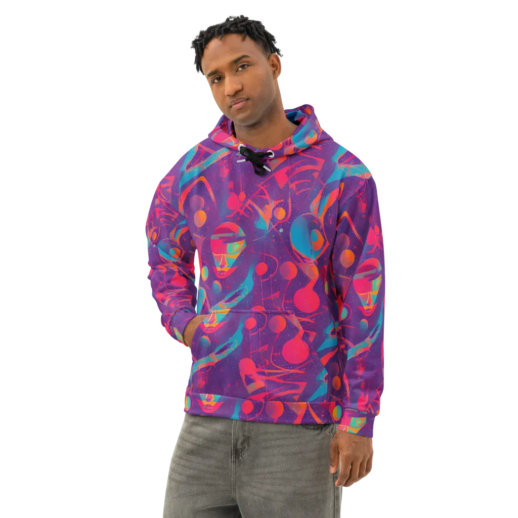 Spheric Rhapsody on Cotton Hoodie — Left Front