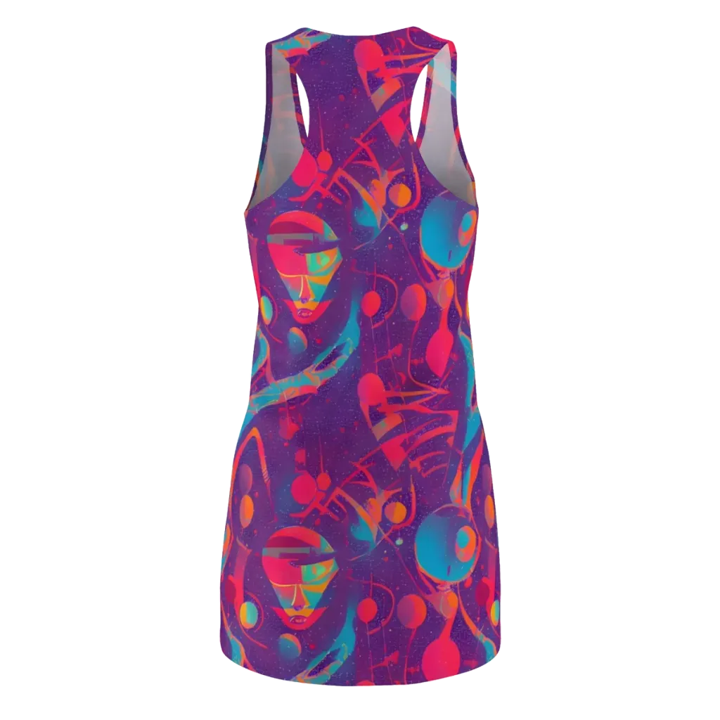 Spheric Rhapsody on Racerback Dress — Back