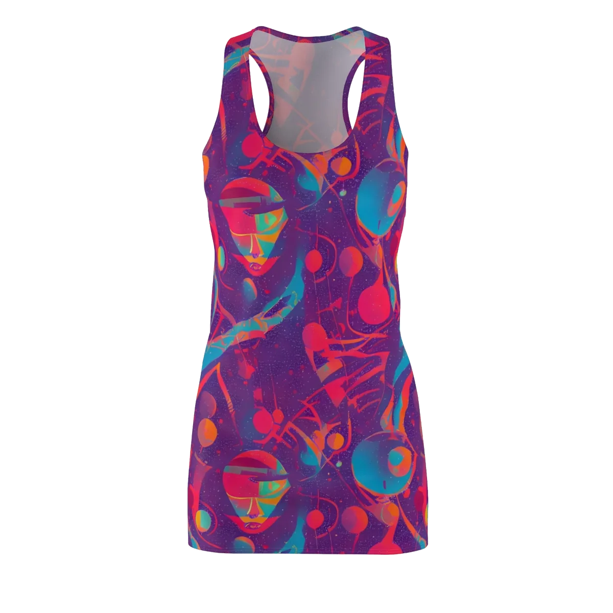 Spheric Rhapsody on Racerback Dress — Front