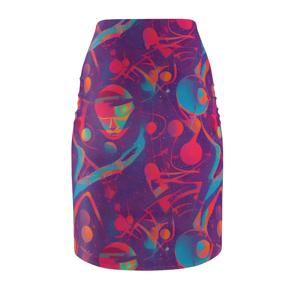 Spheric Rhapsody on Pencil Skirt — Back
