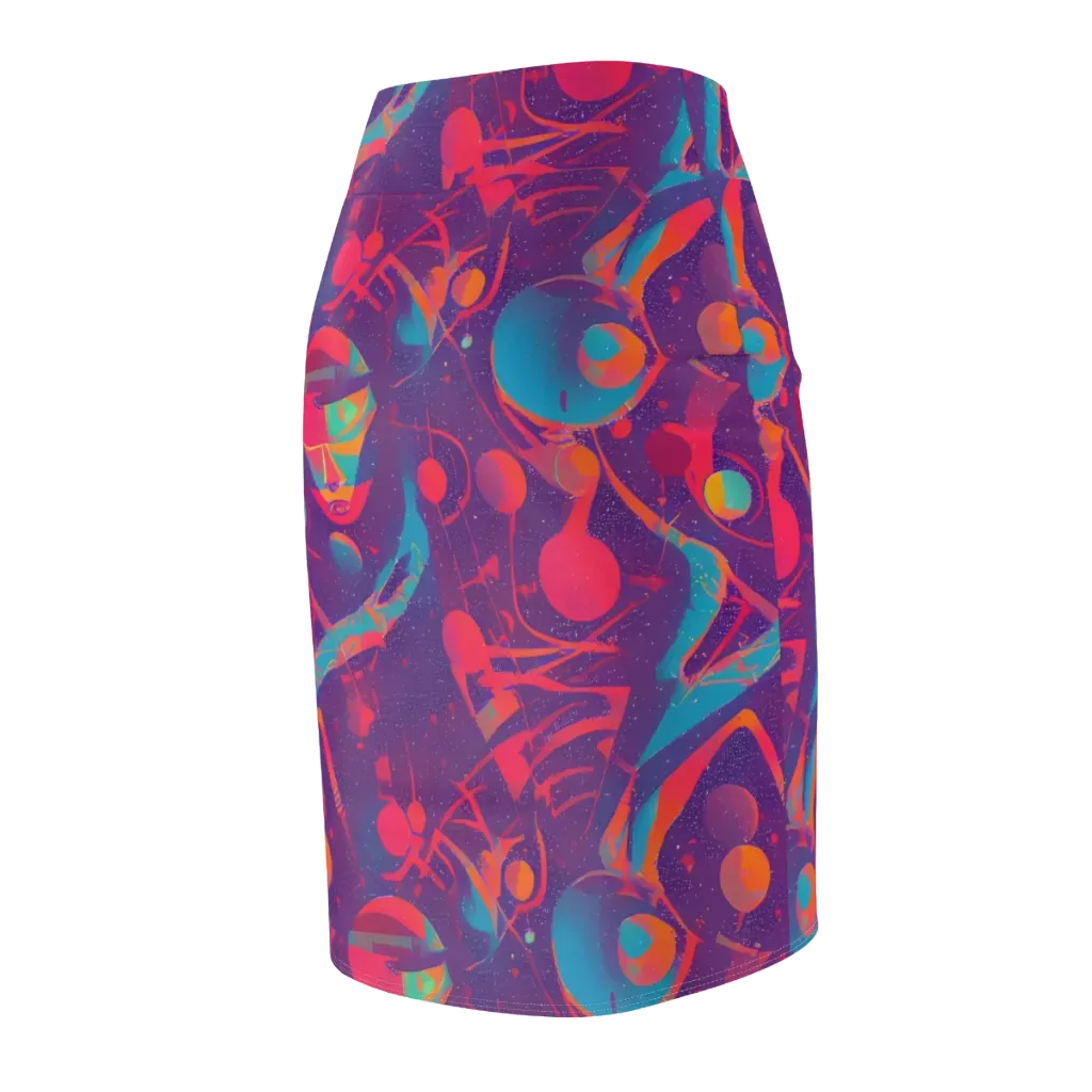 Spheric Rhapsody on Pencil Skirt — Back Side