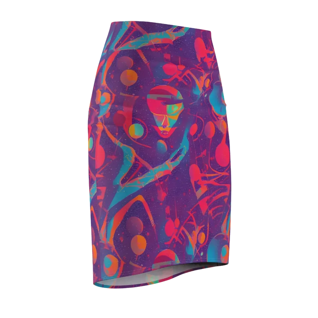 Spheric Rhapsody on Pencil Skirt — Front Side
