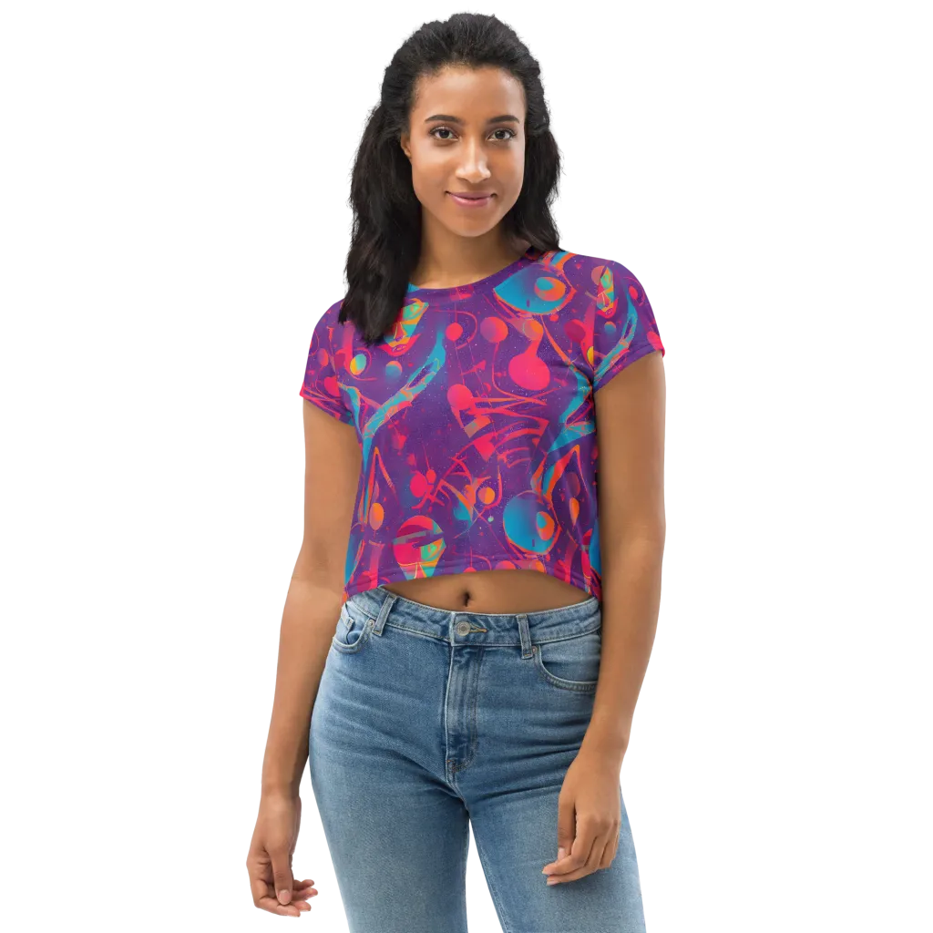 Spheric Rhapsody on Crop Tee — Front