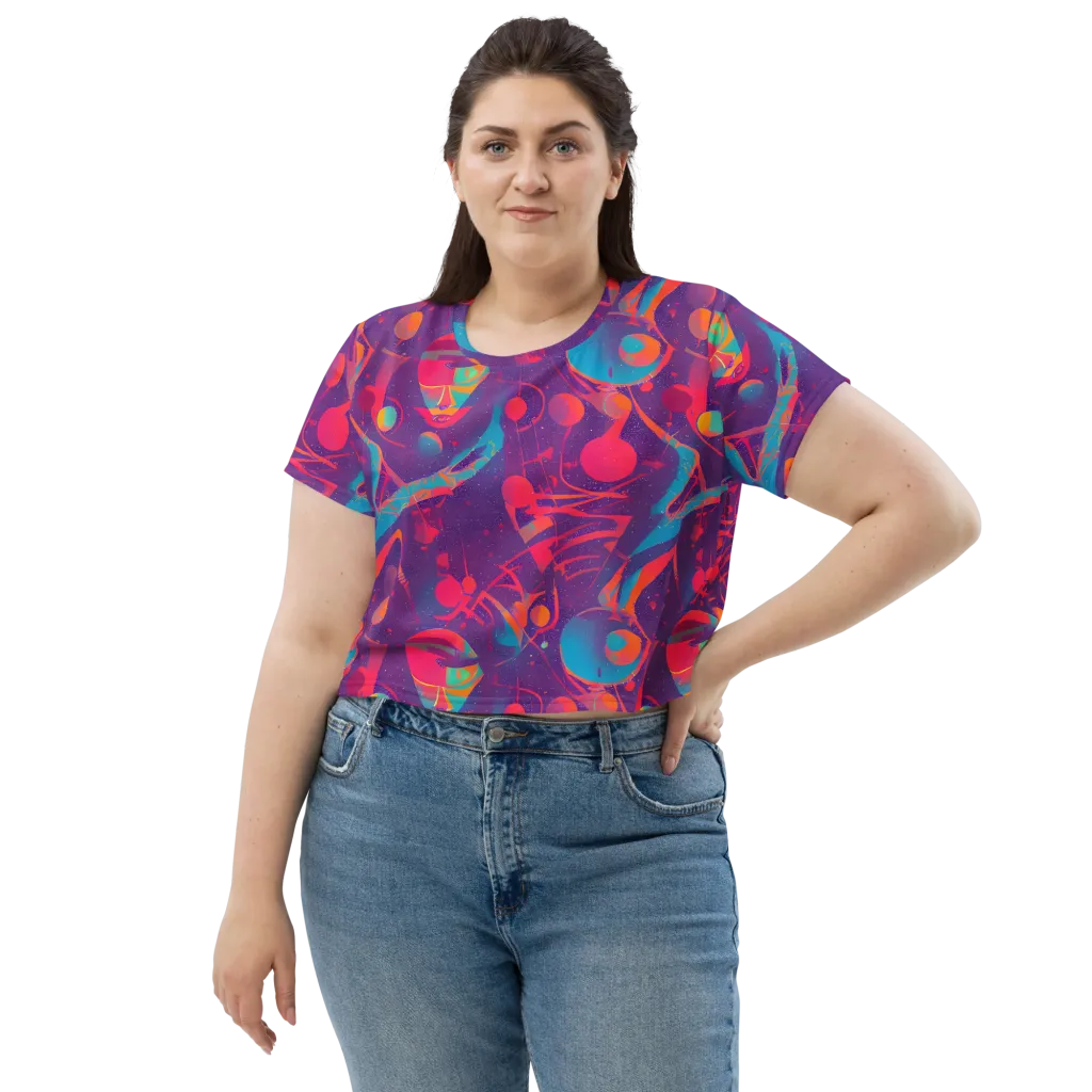 Spheric Rhapsody on Crop Tee — Front