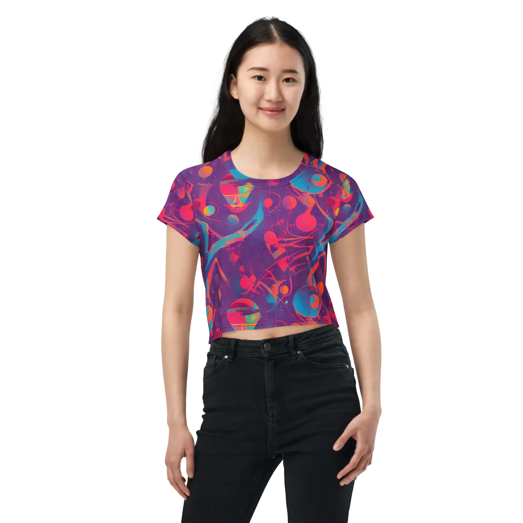 Spheric Rhapsody on Crop Tee — Front