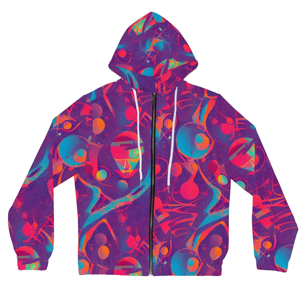 Spheric Rhapsody on Women's Full-Zip Hoodie — Front