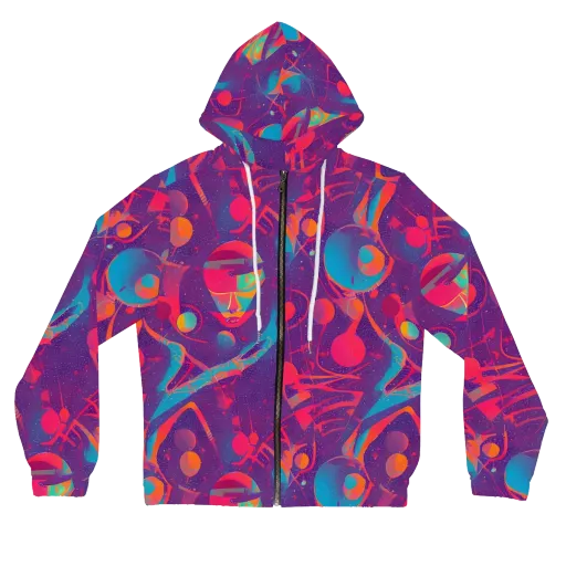Spheric Rhapsody on a Women's Full-Zip Hoodie
