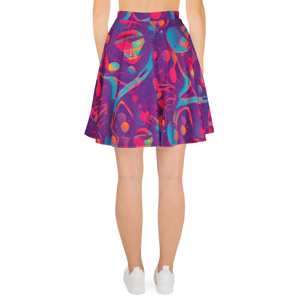 Spheric Rhapsody on Skater Skirt — Back