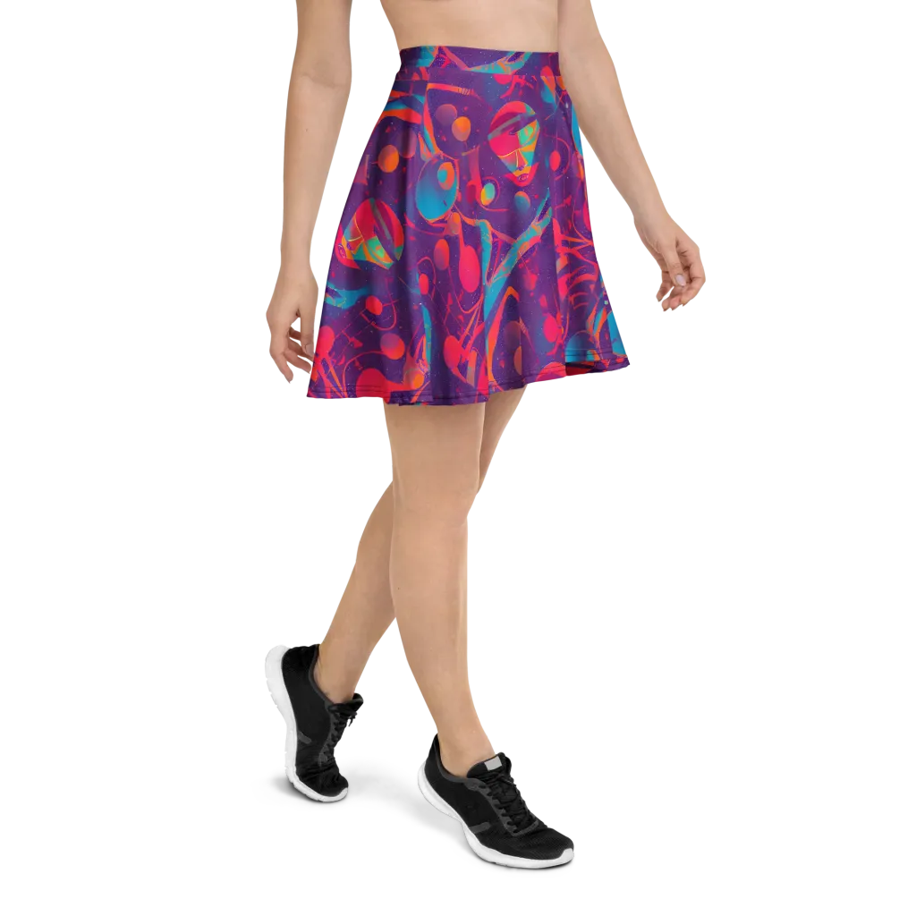 Spheric Rhapsody on Skater Skirt — Right